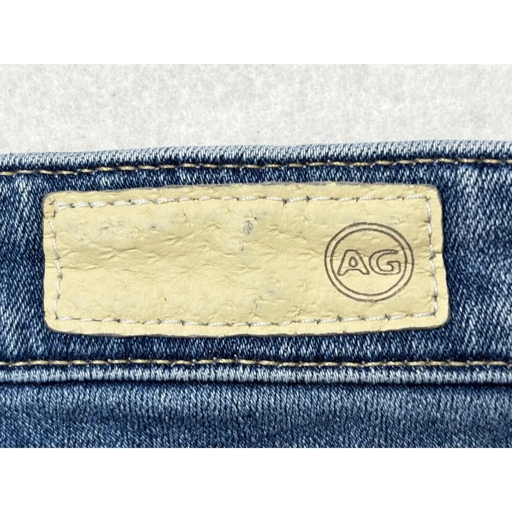 AG Adriano Goldschmied The Stilt Roll Up Cigarette Jeans Blue Size 32 Made USA‎